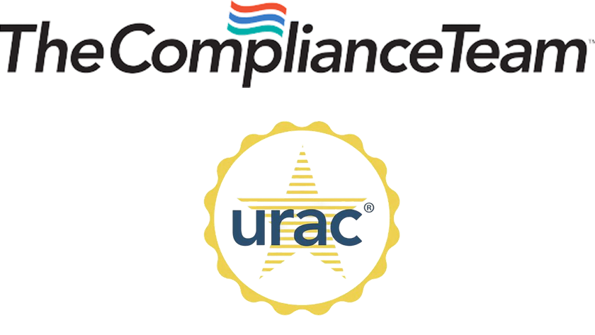 The compliance team and Utilization Review Accreditation Commission logos